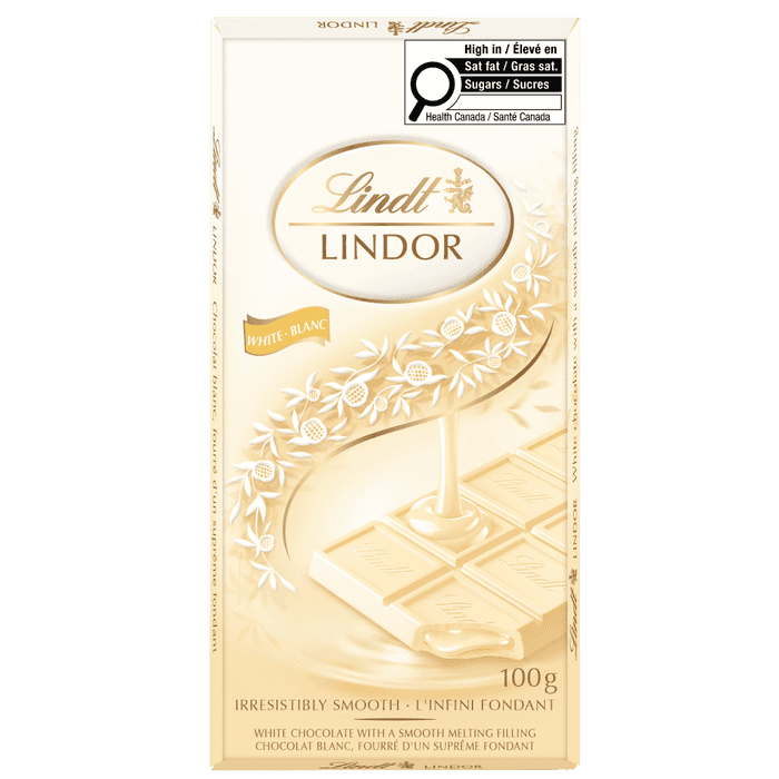 Lindt LINDOR White Chocolate Bar, 100g