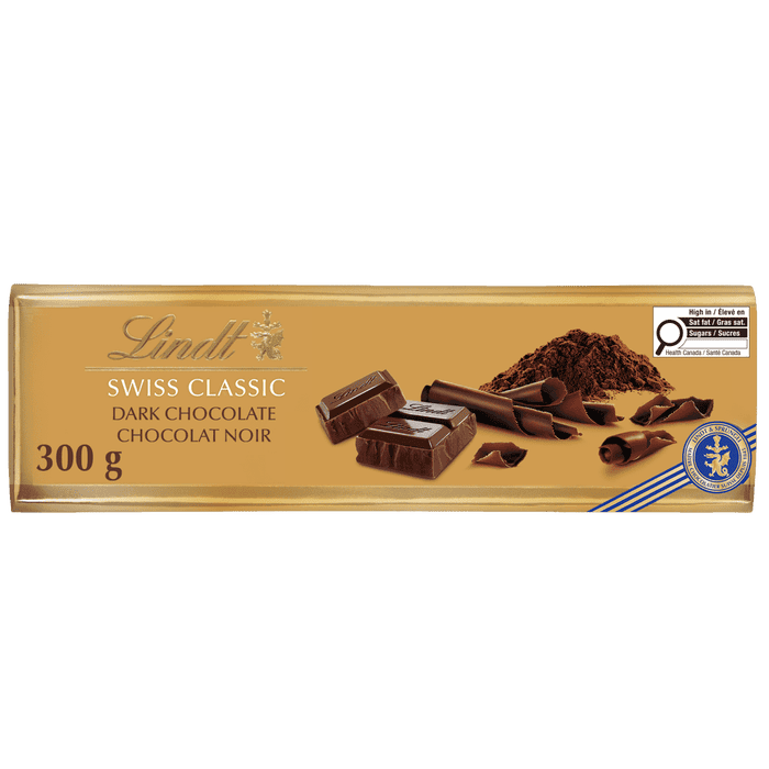Lindt SWISS CLASSIC Gold Surfin Dark Chocolate Bar, 300g