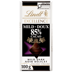 Lindt EXCELLENCE Mild 85% Dark Chocolate Bar, 100g