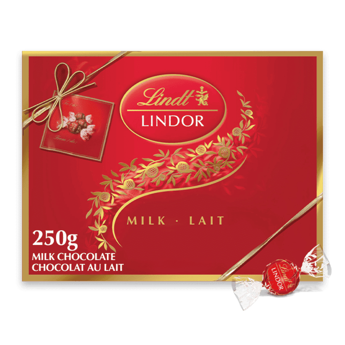 Lindt LINDOR Prestige Milk Chocolate Truffles Gift Box, 250g