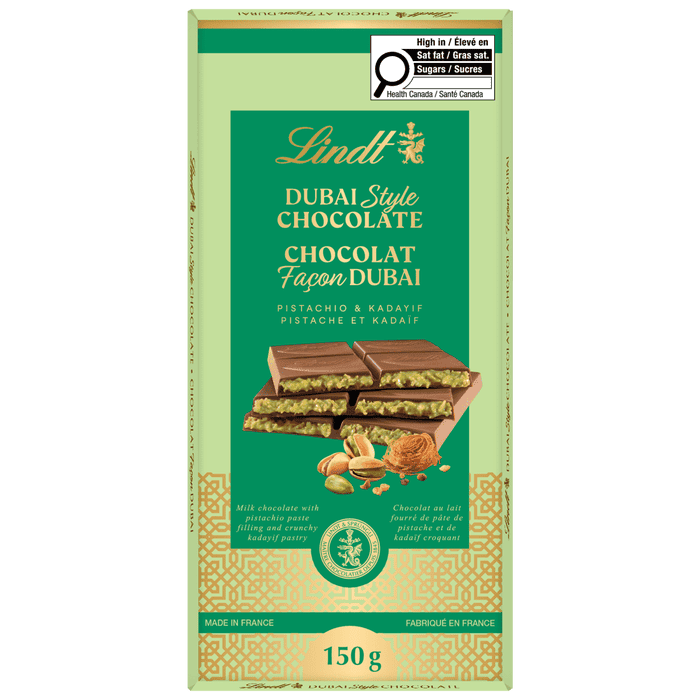 Lindt Dubai Style Chocolate Bar, 150g
