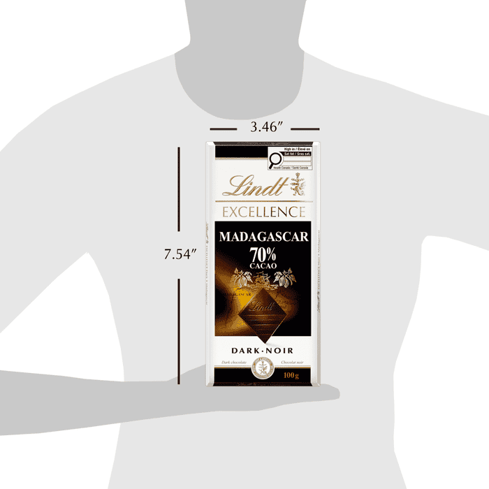 Lindt EXCELLENCE Madagascar 70% Cacao Dark Chocolate Bar, 100g