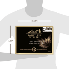 Lindt Swiss Thins Dark Chocolate Box, 125g