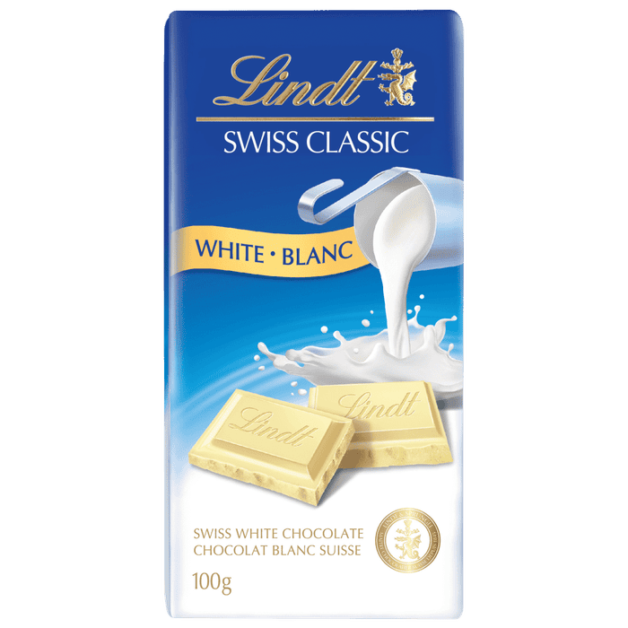 Lindt SWISS CLASSIC White Chocolate Bar, 100g