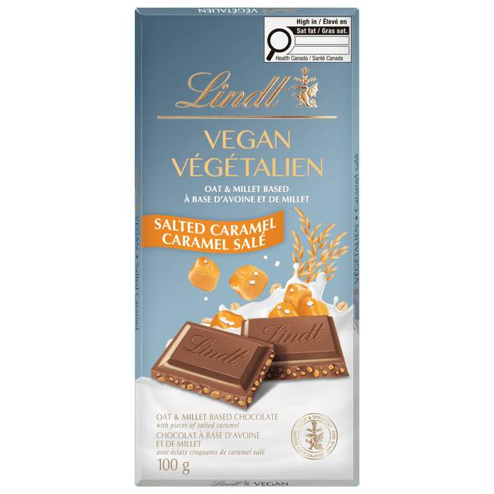Lindt Vegan Salted Caramel Chocolate Bar, 100g