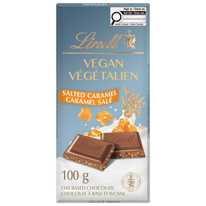 Lindt Vegan Salted Caramel Chocolate Bar, 100g