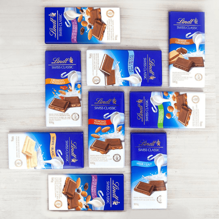 Lindt SWISS CLASSIC Double Milk Chocolate Bar, 100g