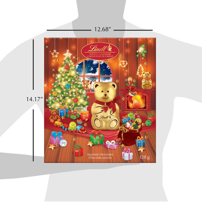 Lindt TEDDY Assorted Milk Chocolate Advent Calendar, 128g