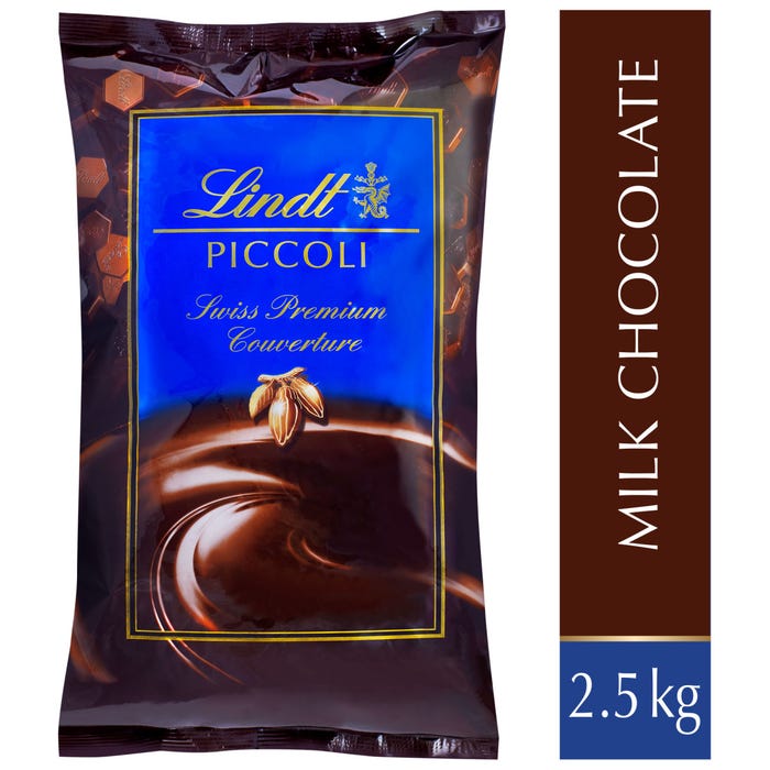 Lindt PICCOLI Swiss Premium Couverture Milk Chocolate Bag, 2.5kg