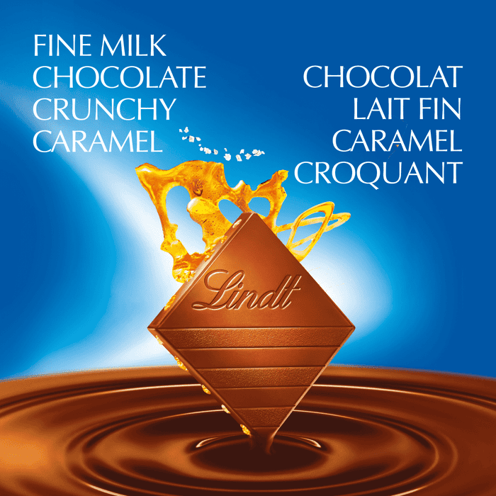 Lindt EXCELLENCE Crunchy Caramel Milk Chocolate Bar, 100g