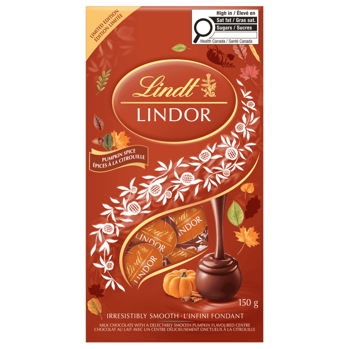 Lindt LINDOR Pumpkin Spice Truffles Bag, 150g