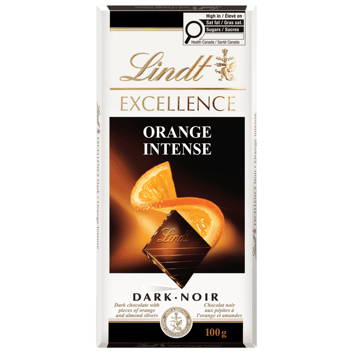 Lindt EXCELLENCE Orange Intense Dark Chocolate Bar, 100g