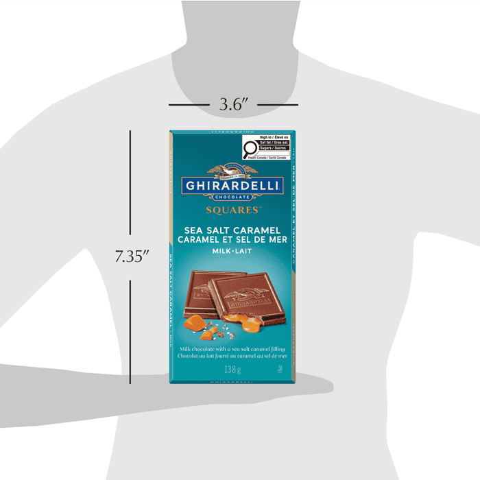 GHIRARDELLI Milk Chocolate Caramel Sea Salt Bar, 138g