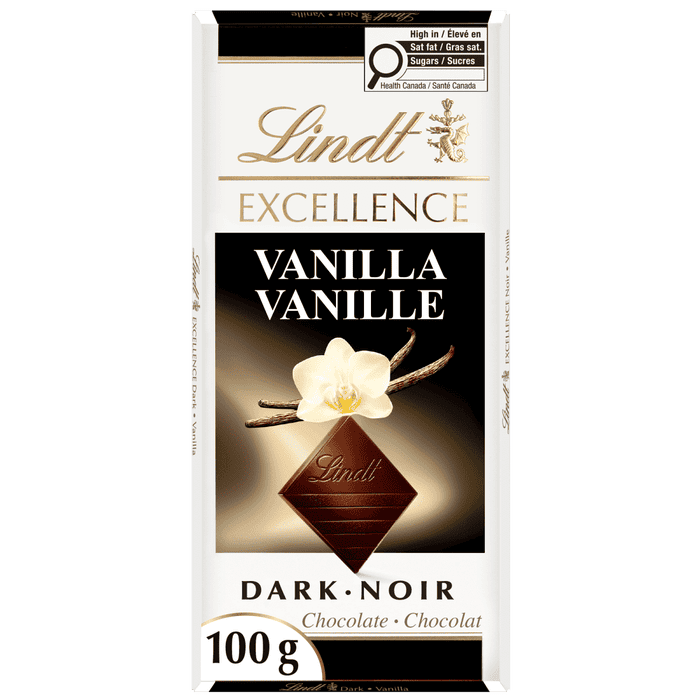 Lindt EXCELLENCE Dark Chocolate Vanilla Bar, 100g