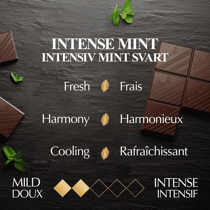 Lindt EXCELLENCE Intense Mint Dark Chocolate Bar, 100g