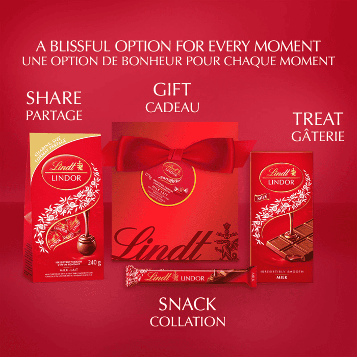 Lindt LINDOR Milk Chocolate Truffles Bag, 240g