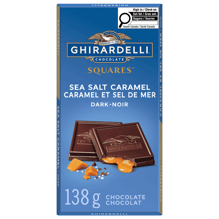 GHIRARDELLI Dark Chocolate Caramel Sea Salt Bar, 138g