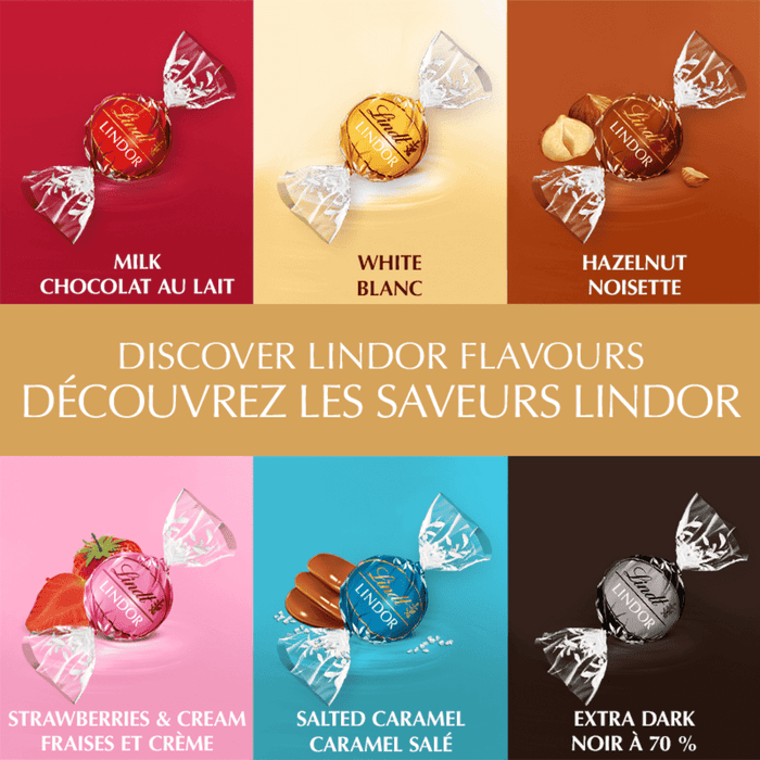 Lindt LINDOR Assorted Chocolate Truffles Bag, 150g