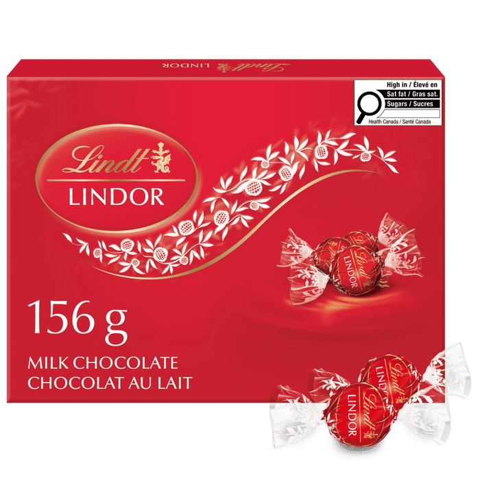 Lindt LINDOR Milk Chocolate Truffles Box, 156g