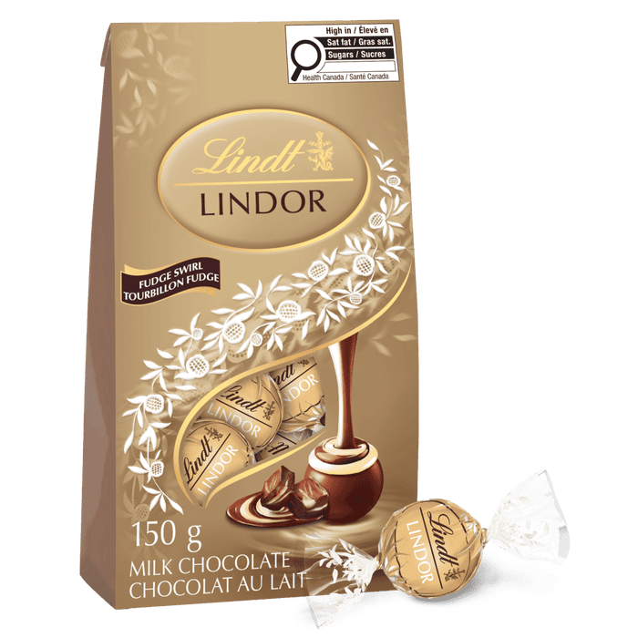Lindt LINDOR Fudge Swirl Chocolate Truffles Bag, 150g
