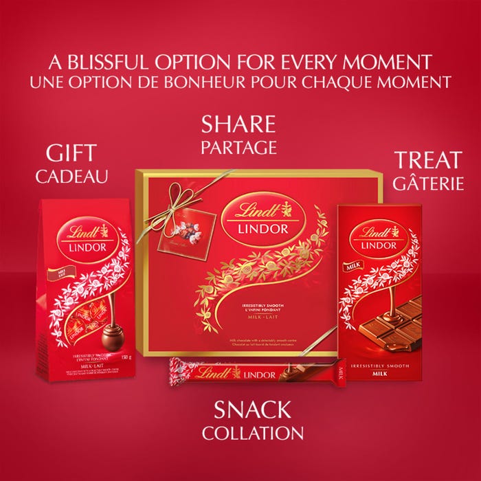 Lindt LINDOR Prestige Milk Chocolate Truffles Gift Box, 250g