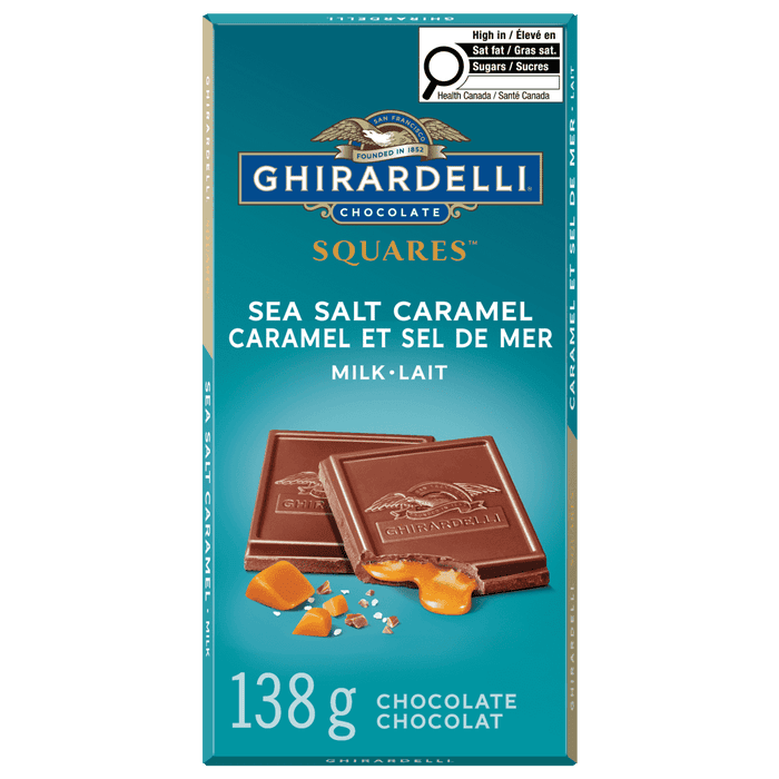 GHIRARDELLI Milk Chocolate Caramel Sea Salt Bar, 138g