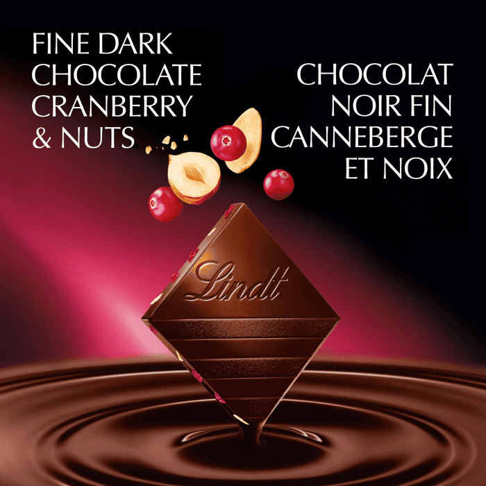 Lindt EXCELLENCE Cranberry & Nuts Dark Chocolate Bar, 100g