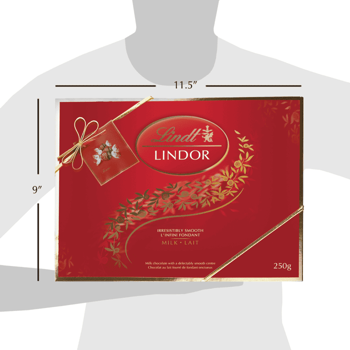 Lindt LINDOR Prestige Milk Chocolate Truffles Gift Box, 250g