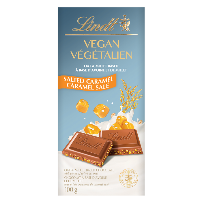 Lindt Vegan Salted Caramel Chocolate Bar, 100g