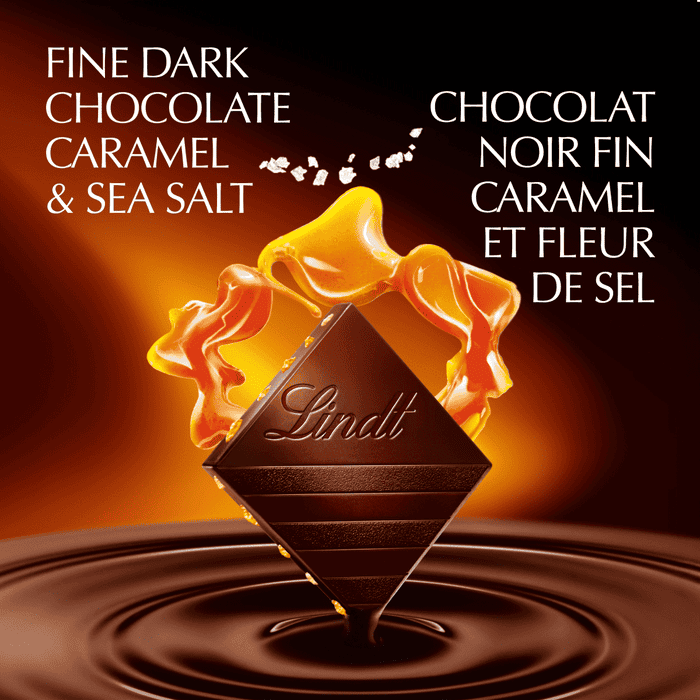 Lindt EXCELLENCE Caramel & Sea Salt Dark Chocolate Bar, 100g