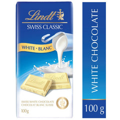 Lindt SWISS CLASSIC White Chocolate Bar, 100g