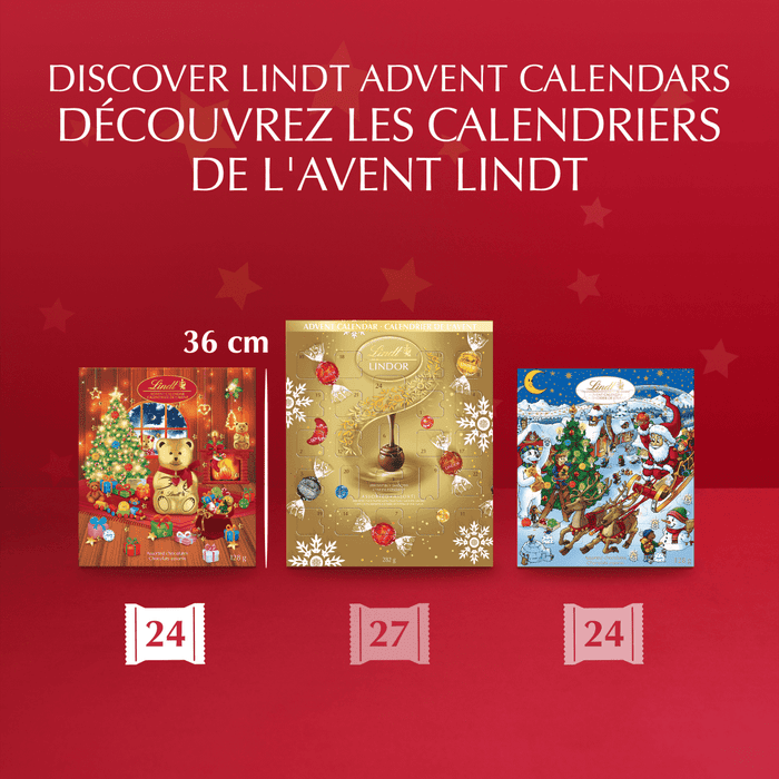 Lindt TEDDY Assorted Milk Chocolate Advent Calendar, 128g