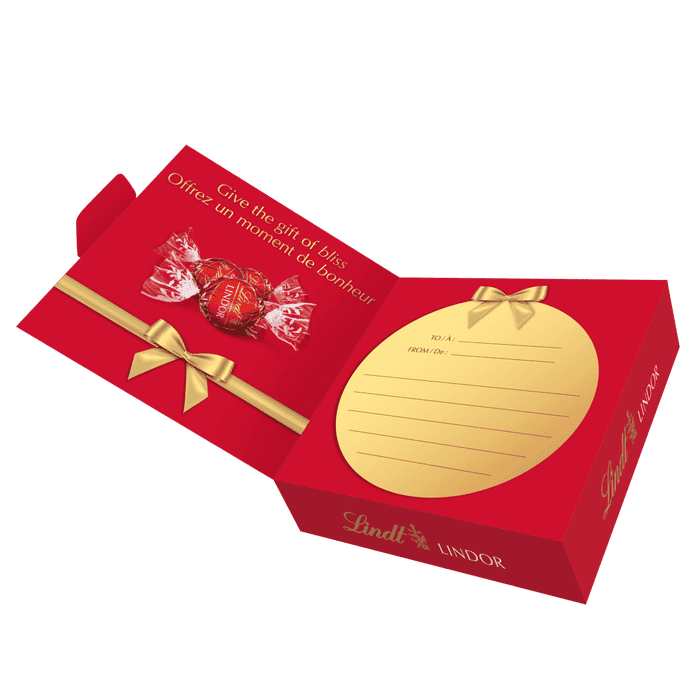 Lindt LINDOR Milk Chocolate Sweet Wishes Gift Box, 60g