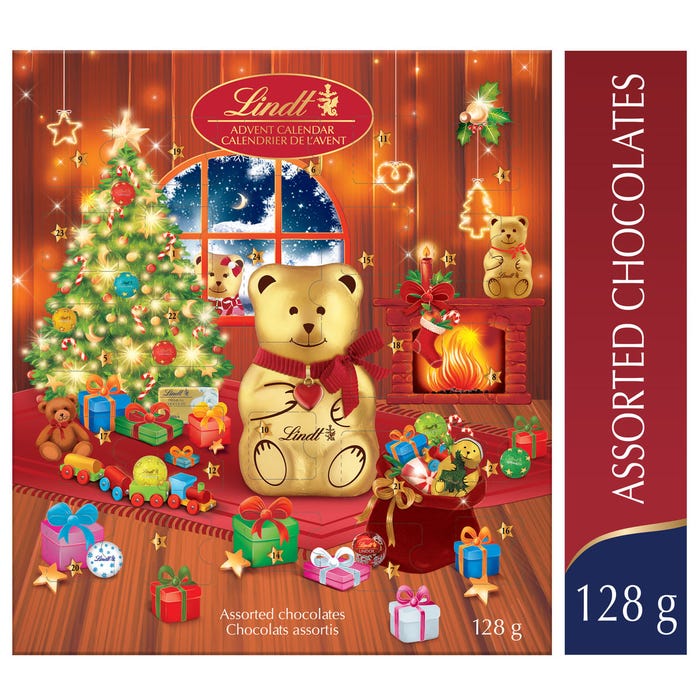 Lindt TEDDY Assorted Milk Chocolate Advent Calendar, 128g