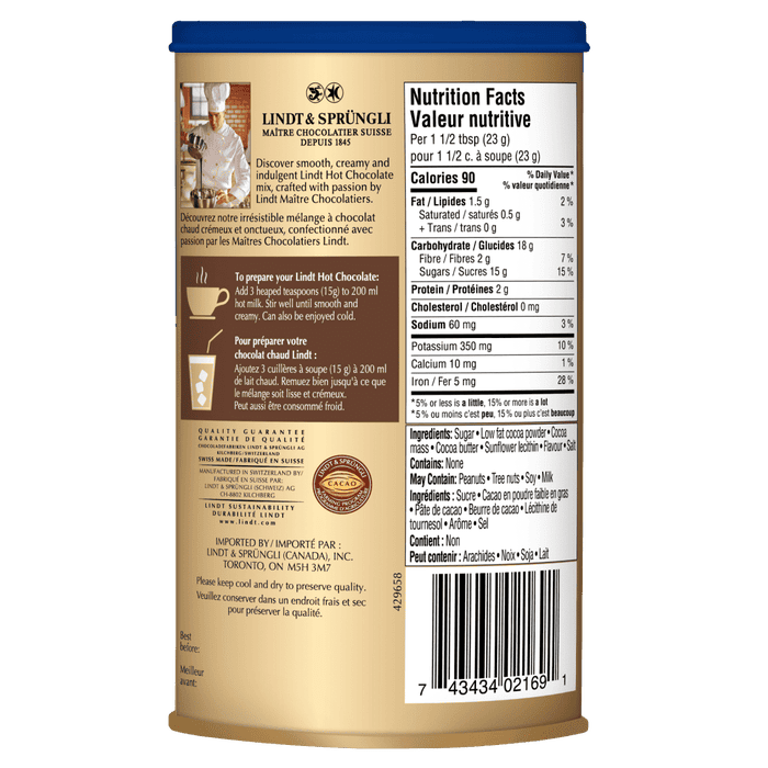 Lindt Premium Hot Chocolate Mix, 300g