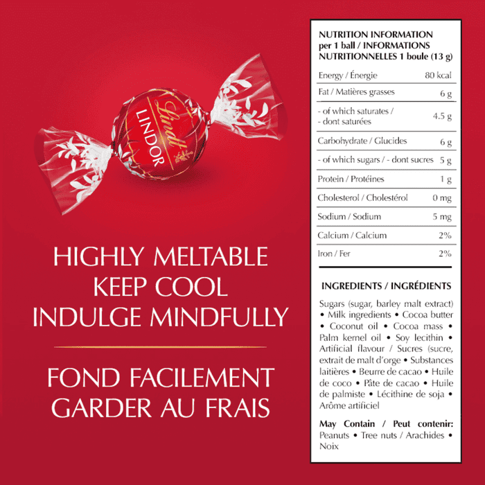 Lindt LINDOR Prestige Milk Chocolate Truffles Gift Box, 250g
