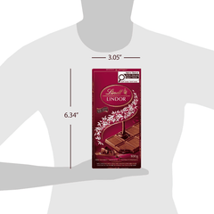 Lindt LINDOR Double Chocolate Bar, 100g