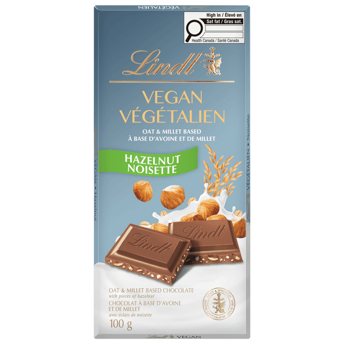 Lindt Vegan Hazelnut Chocolate Bar, 100g