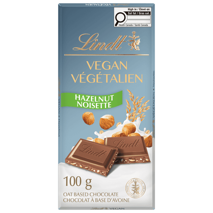 Lindt Vegan Hazelnut Chocolate Bar, 100g