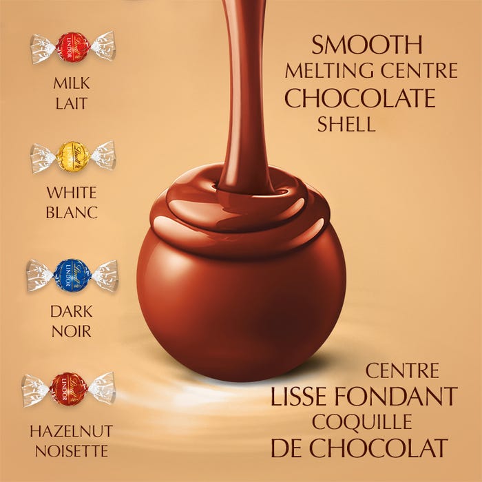 Lindt LINDOR Radiance Assorted Chocolate Truffles Gift Box, 175g