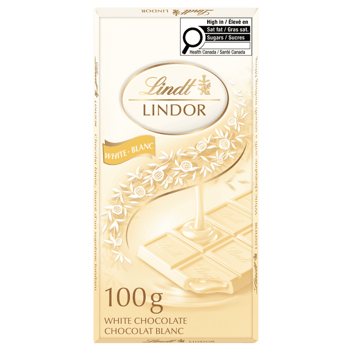 Lindt LINDOR White Chocolate Bar, 100g