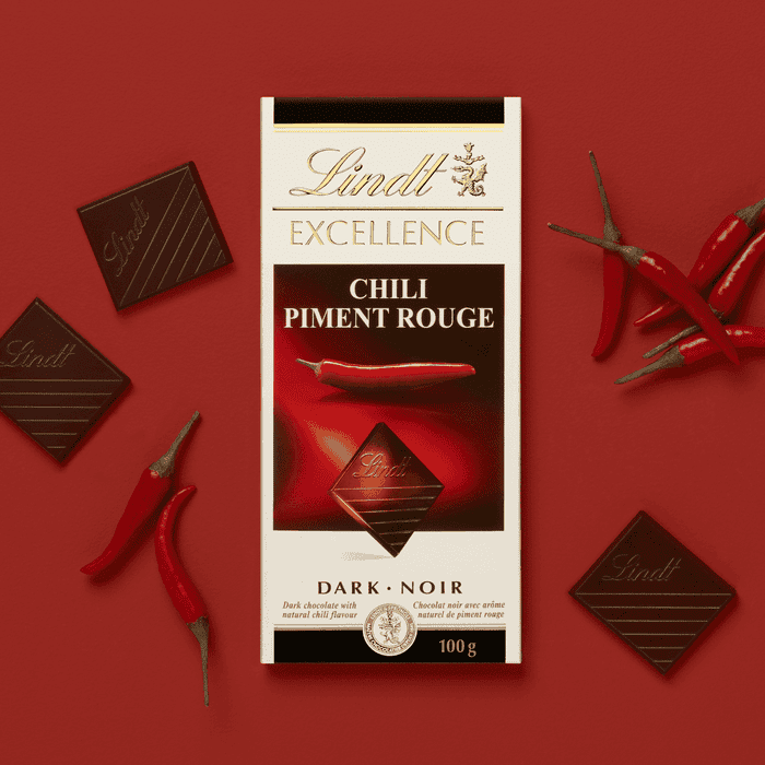 Lindt EXCELLENCE Chili Dark Chocolate Bar, 100g