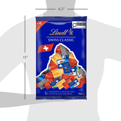 Lindt SWISS CLASSIC Assorted Mini Chocolates Bag, 500g