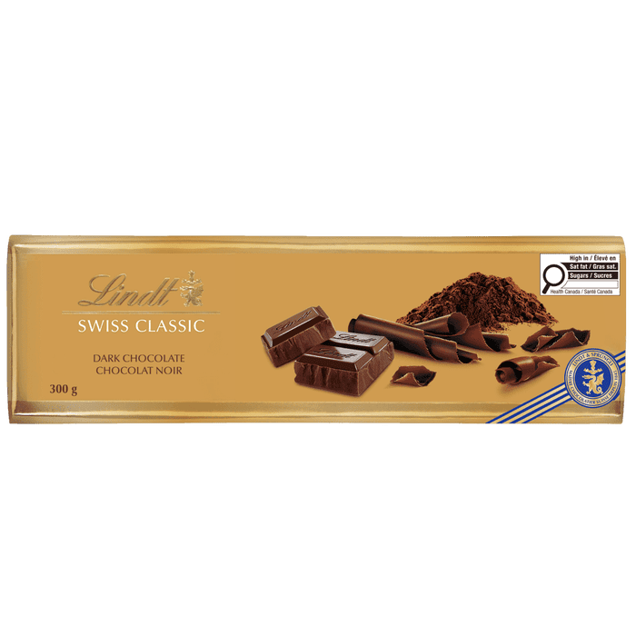 Lindt SWISS CLASSIC Gold Surfin Dark Chocolate Bar, 300g