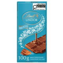 Lindt LINDOR Milk Caramel & Sea Salt Chocolate Bar, 100g