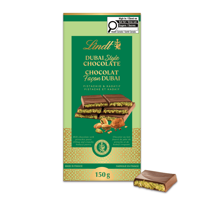 Lindt Dubai Style Chocolate Bar, 150g
