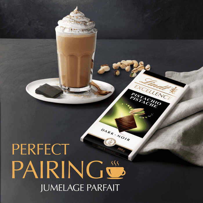 Lindt EXCELLENCE Pistachio Dark Chocolate Bar, 100g