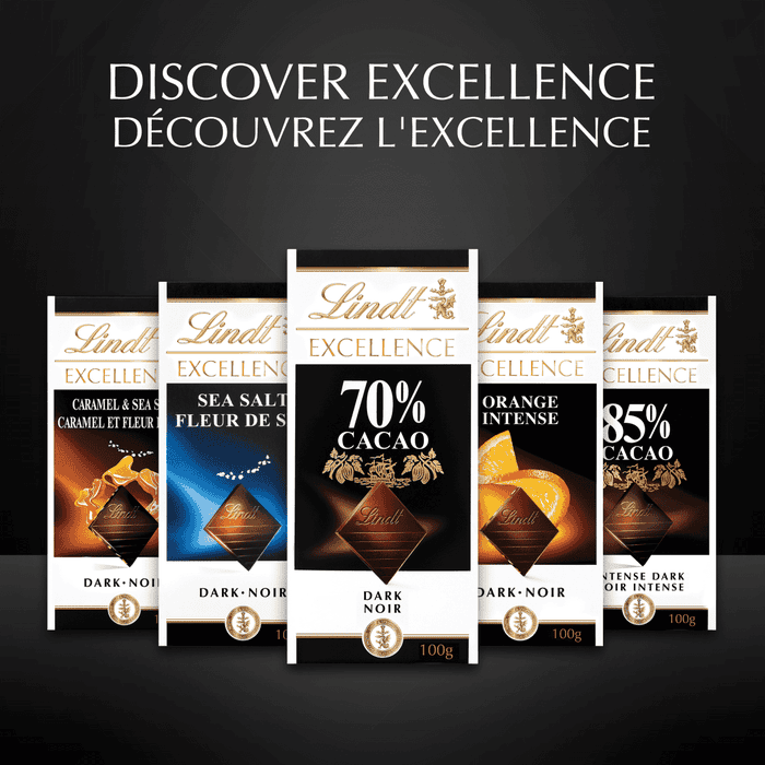 Lindt EXCELLENCE 100% Cacao Dark Chocolate Bar, 50g