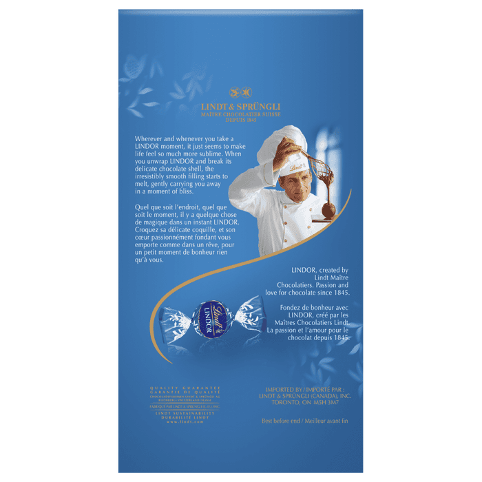 Lindt LINDOR Cookies & Cream Flavour White Chocolate Truffles Bag, 150g