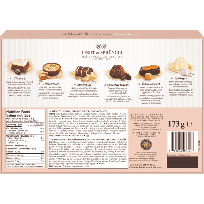 Lindt Creation Petits Dessert Assorted Chocolate Box, 173g